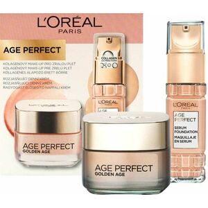 L'Oréal Paris Age Perfect - Golden Age Make-up a denní krém, odstín 140 Linen 2 ks obraz