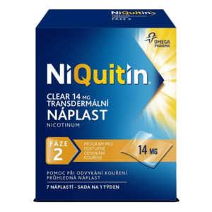 NiQuitin Clear - Fáze 2 Nikotinové náplasti 7 x 14 mg obraz