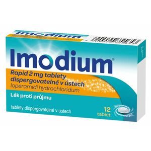 Imodium RAPID 2 mg dispergovatelné v ústech, 12 tablet obraz