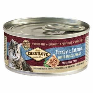 CARNILOVE Cat turkey & salmon konzerva pro kočky 100 g obraz