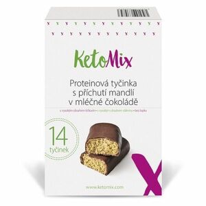 KETOMIX Proteinová tyčinka s příchutí mandlí v mléčné čokoládě 14 kusů obraz