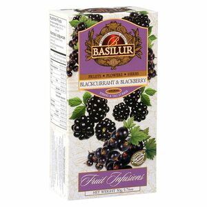 BASILUR Fruit Blackcurrant & Blackberry ovocný čaj 25 sáčků obraz