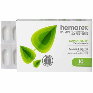 HEMOREX přírodní čípky na hemoroidy 10 ks obraz