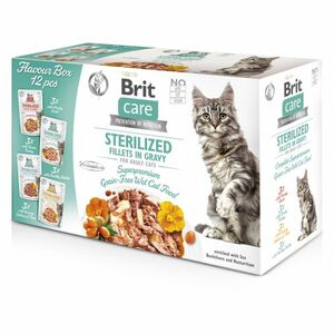 BRIT Care Fillets in Gravy Sterilized Flavour Box pro kočky 12 x 85 g obraz