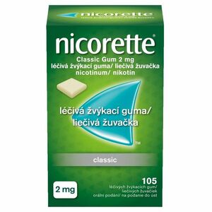 NICORETTE Classic 2 mg Léčivá žvýkací guma 105 kusů obraz