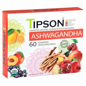 TIPSON Variace bylinných čajů s ashwagandhou a přírodním aroma BIO 60 sáčků obraz