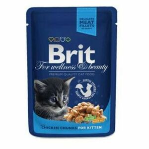 BRIT Premium Cat kapsa Chicken Chunks for Kitten 100 g obraz