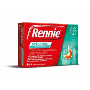 Rennie Spearmint bez cukru 36 žvýkacích tablet obraz