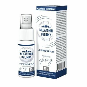 Clinical Melatonin Bylinky + L-Tryptofan, B6, B1 mátový spray 30 ml obraz
