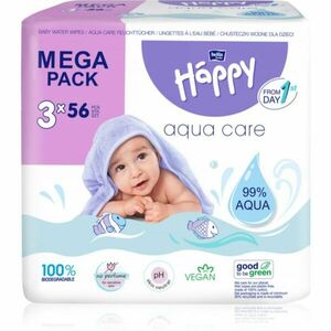 BELLA Baby Happy Aqua care vlhčené čisticí ubrousky pro děti 3x56 ks obraz