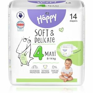 BELLA Baby Happy Soft&Delicate Size 4 Maxi jednorázové pleny 8-14 kg 14 ks obraz