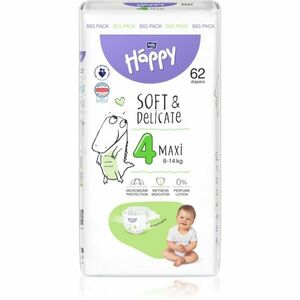 BELLA Baby Happy Soft&Delicate Size 4 Maxi jednorázové pleny 8-14 kg 62 ks obraz