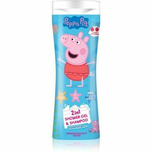 Peppa Pig Shower gel & Shampoo sprchový gel a šampon 2 v 1 pro děti Cherry 300 ml obraz