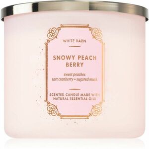 Bath & Body Works Snowy Peach Berry vonná svíčka 411 g obraz