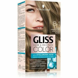 Schwarzkopf Gliss Color permanentní barva na vlasy odstín 8-1 Cool Medium Blonde 1 ks obraz