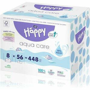 BELLA Baby Happy Aqua care vlhčené čisticí ubrousky pro děti 8x56 ks obraz