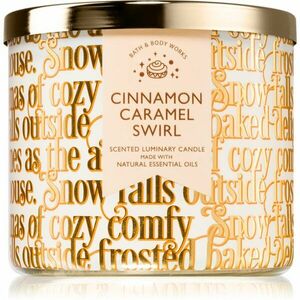 Bath & Body Works Cinnamon Caramel Swirl vonná svíčka 411 g obraz