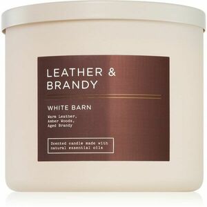Bath & Body Works Leather & Brandy vonná svíčka 411 g obraz