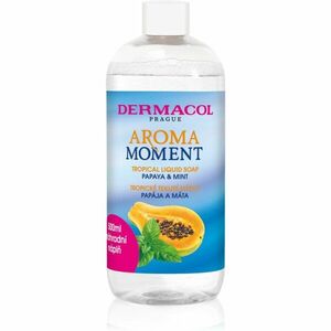 Dermacol Aroma Moment Papaya & Mint tekuté mýdlo na ruce náhradní náplň 500 ml obraz
