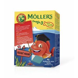 Mollers Omega 3 Želé rybičky malinová příchuť 45 ks obraz