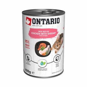 Ontario Kitten Kuřecí paté s krevetami konzerva 400 g obraz