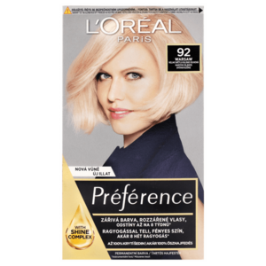 Loréal Paris Preference Permanentní barva na vlasy 92 Warsaw velmi světlá blond duhová obraz