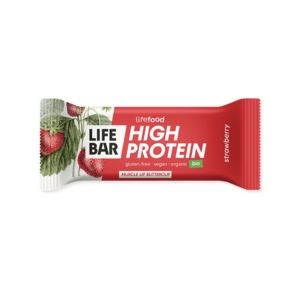 LifeFood Lifebar Protein tyčinka jahodová BIO 40 g obraz