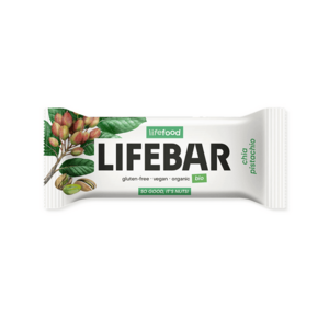 LifeFood Lifebar tyčinka pistáciová s chia RAW BIO 40 g obraz