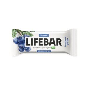 LifeFood Lifebar tyčinka borůvková s quinoou RAW BIO 40 g obraz