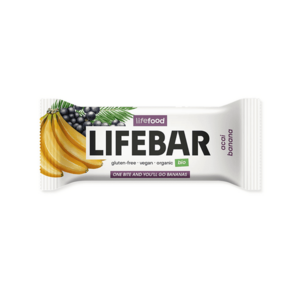 LifeFood Lifebar tyčinka acai s banánem RAW BIO 40 g obraz