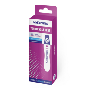 Abfarmis Těhotenský test 10 mIU/ml testovací tyčinky 2 ks obraz