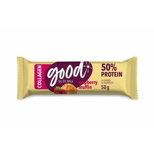 Dr. Max Protein Bar 50% Raspberry Muffin Collagen proteinová tyčinka 50 g obraz