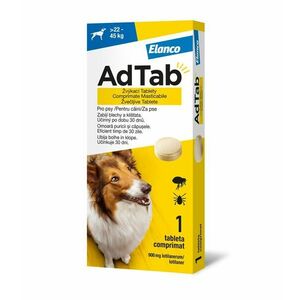 AdTab Žvýkací tablety pro psy >22-45 kg 900 mg 1 tableta obraz