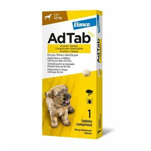 AdTab Žvýkací tablety pro psy 1, 3-2, 5 kg 56 mg 1 tableta obraz