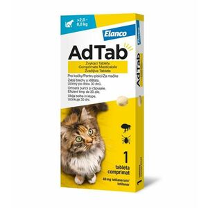 AdTab Žvýkací tablety pro kočky >2-8 kg 48 mg 1 tableta obraz