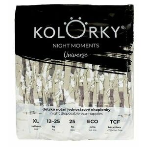 Kolorky Night Moments Multipack - Vesmír - XL (12-25 kg) noční jednorázové ekoplenky 100 ks obraz