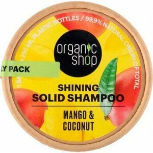 Organic Shop Tuhý šampon pro lesk vlasů Mango a kokos 60 g obraz