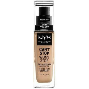 NYX Professional Makeup Can't Stop Won't Stop 24 hour Foundation Vysoce krycí make-up - 09 Medium Olive 30 ml obraz
