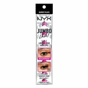 NYX Professional Makeup Jumbo Lash! 2in1 Liner & Lash Adhesive 01 Baddest Black 1 ml obraz