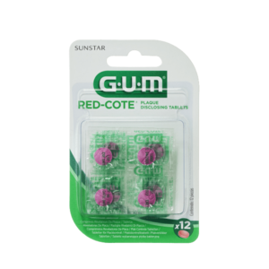 Gum Red Cote Tablety pro indikaci zubního plaku 12 ks obraz