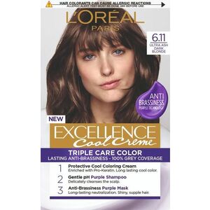L'Oréal Paris Excellence Cool Creme 6.11 Ultra popelavá tmavá blond Permanentní barva obraz