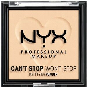 NYX Professional Makeup Can't Stop Won't Stop Mattifying Powder Kompaktní pudr - 02 Light 6 g obraz