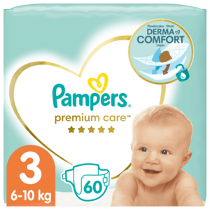 Pampers Premium Care plenky vel. 3, 6-10 kg, 60 ks obraz