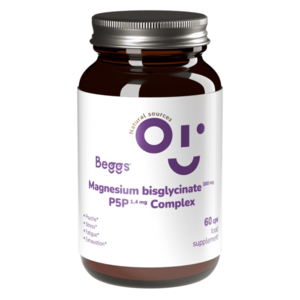 Beggs Magnesium bisglycinate 380mg + P5P COMPLEX 1, 4mg 60 kapslí obraz