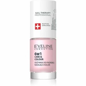 Eveline Cosmetics Nail Therapy Care & Colour kondicionér na nehty 6 v 1 odstín Pink 5 ml obraz