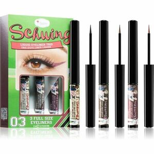 theBalm Schwing® Liquid Eyeliner Trio dlouhotrvající tekuté oční linky 3x1, 7 ml obraz