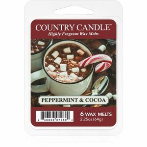 Country Candle Peppermint & Cocoa vosk do aromalampy 64 g obraz