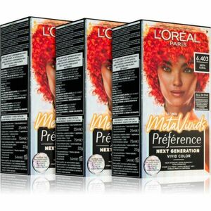 L’Oréal Paris Préférence Meta Vivids semi-permanentní barva na vlasy 6.403 Meta Coral odstín obraz
