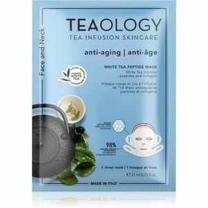 Teaology White Tea Peptide Mask plátýnková maska pro intenzivní vypnutí a rozjasnění pleti 21 ml obraz