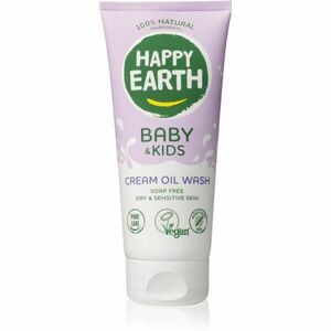 Happy Earth 100% Natural Cream Oil Wash for Baby & Kids mycí olej pro suchou a citlivou pokožku 200 ml obraz